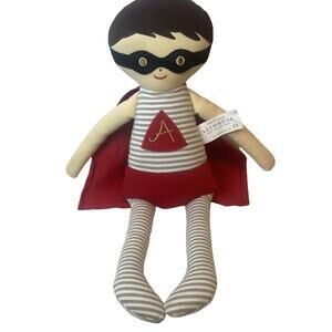 Alimrose Super Hero Doll Red Cape Striped Body And Legs Red Rights Australia